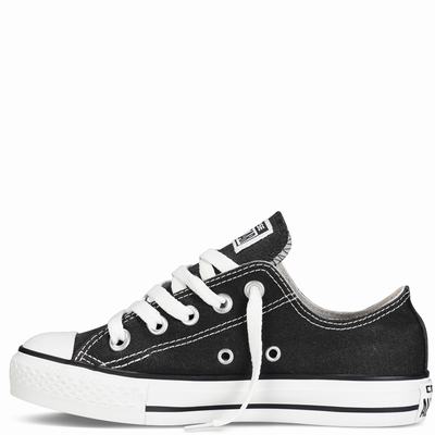Converse Chuck Taylor All Star Classic Colours Tdlr/Yth Low Tops Kids - Black Shoes (695CELWH)